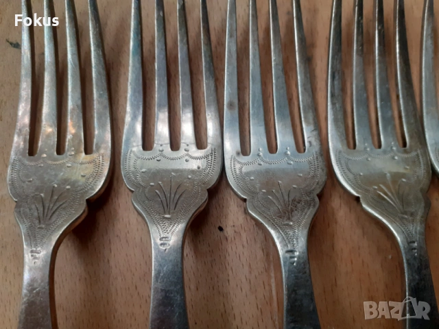Страхотни стари антикварни вилици посребрени и маркирани, снимка 2 - Антикварни и старинни предмети - 53270146