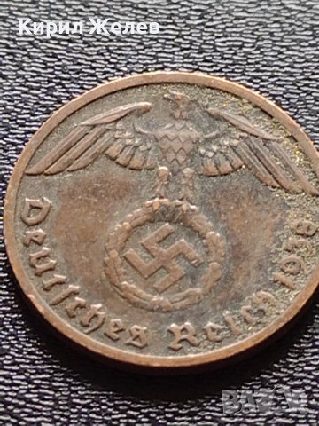 Две монети 1 райхспфенинг 1938г. Трети райх с СХВАСТИКА редки за КОЛЕКЦИЯ 37767, снимка 13 - Нумизматика и бонистика - 40637991