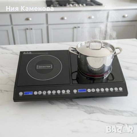 Двоен индукционен котлон Home Star HS-IND2002, снимка 7 - Котлони - 53013014