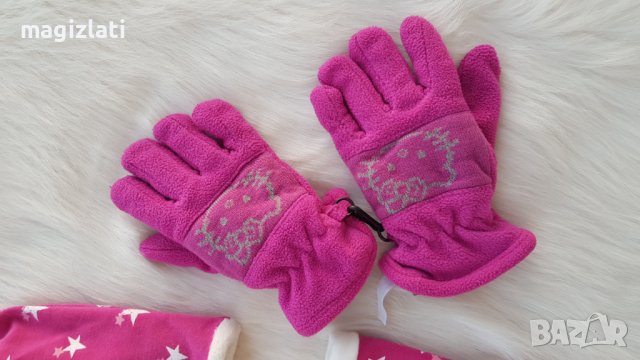 Шапка шал и ръкавици 5-8 години, снимка 12 - Шапки, шалове и ръкавици - 43018246