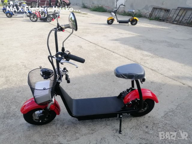 ЕЛЕКТРИЧЕСКИ СКУТЕР Maxmotors Little City Harley 1200W RED 2022, снимка 4 - Мотоциклети и мототехника - 38509844