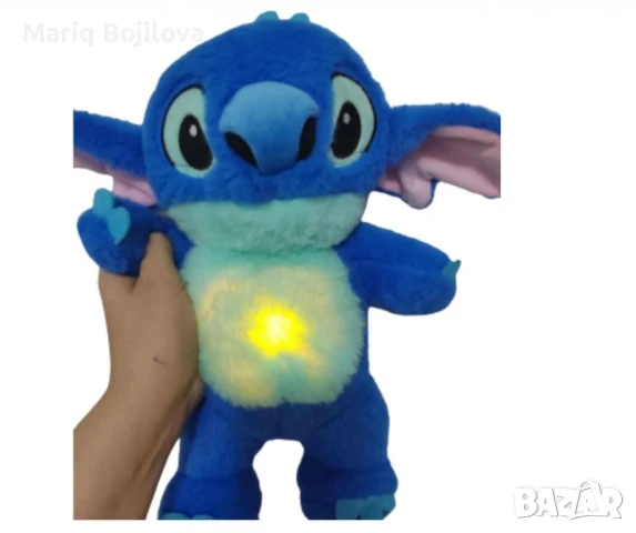 Stitch, плюшена бебешка играчка, с мелодия и светлина, снимка 3 - Плюшени играчки - 48916923