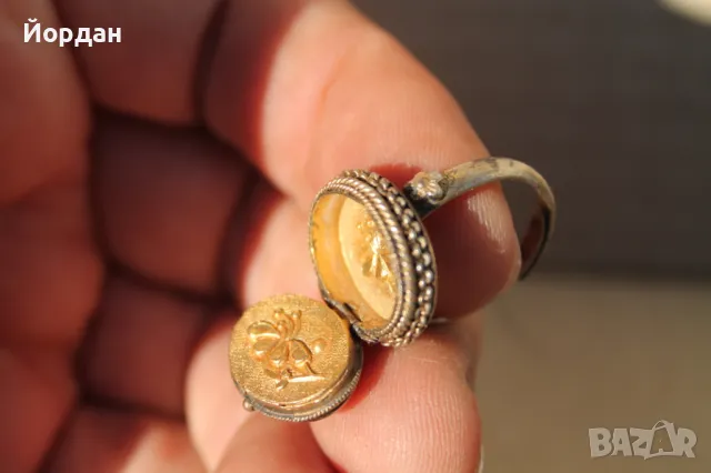 Стар сребърен пръстен, снимка 9 - Пръстени - 47511501