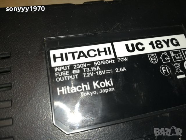 HITACHI UC18YG 7,2-18V NI-CD BATTERY CHARGER 2001241858, снимка 12 - Винтоверти - 43898974