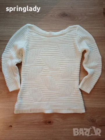 Плетена дамска блуза в бяло