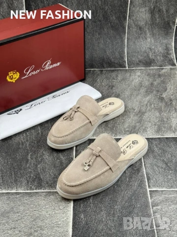 Дамски Чехли - Естествен Велур ✨Loro Piana, снимка 15 - Чехли - 50985511