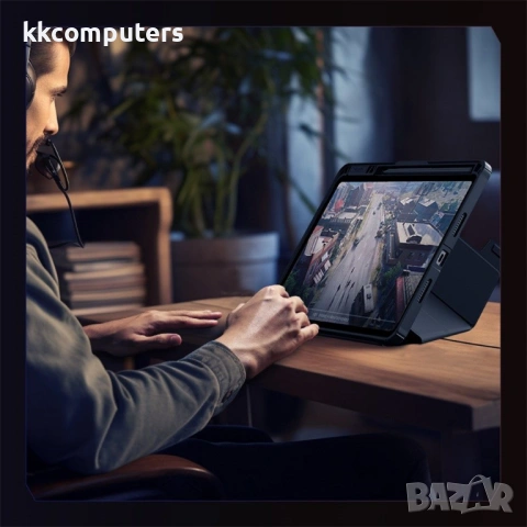 NILLKIN Bumper Leather Case Pro калъф за Xiaomi Pad 8 / 8 Pro със слайд капак за камера и Origami ст, снимка 6 - Калъфи, кейсове - 53188650