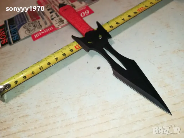 НОЖ-КАМА 20СМ С ЧЕРВЕНА ОПЛЕТКА 1303250736, снимка 17 - Ножове - 49473685