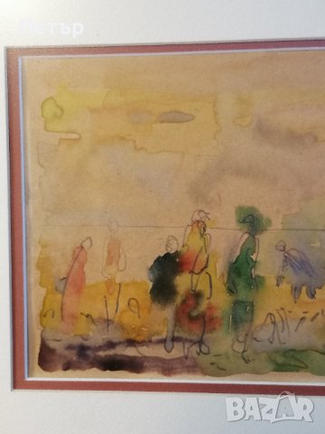 Продавам колоритен акварел на Васил Иванов , снимка 7 - Картини - 42934597