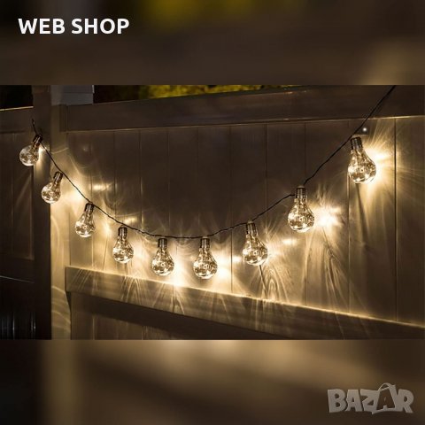 Гирлянд от 10 броя соларни лампи Solar bulb string lights в Соларни лампи в  гр. Варна - ID32854651 — Bazar.bg