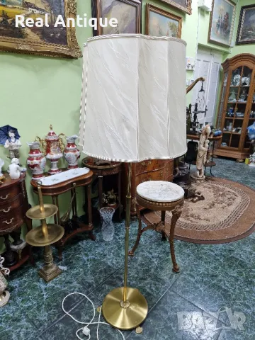 Чудесна антикварна немска бронзова подова лампа , снимка 7 - Настолни лампи - 50152747