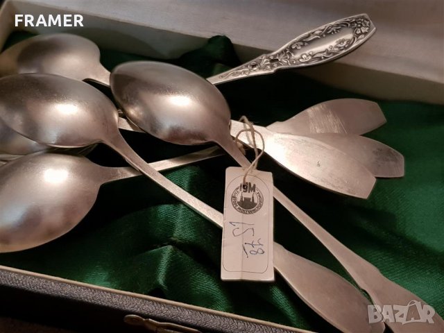 Сребърни сребро лъжички лъжици Руски Русия 875 в кутия, снимка 10 - Други ценни предмети - 34740285