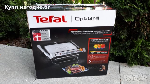 Ел. скара - Tefal OptiGrill  с автоматично измерване на дебелината и температурата, 2000 W - сребро, снимка 6 - Скари - 33462561