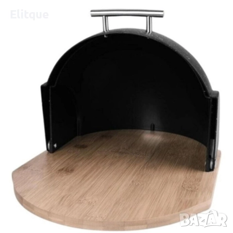 Кутия за съхранение на хляб с дървена дъска,Външни размери: 37х26.5х20 см, снимка 4 - Други - 52853440