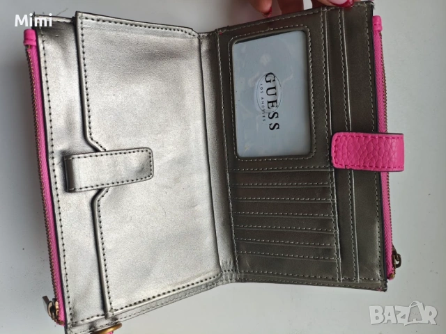 Оригинално розово голямо портмоне Guess, снимка 6 - Портфейли, портмонета - 53060196