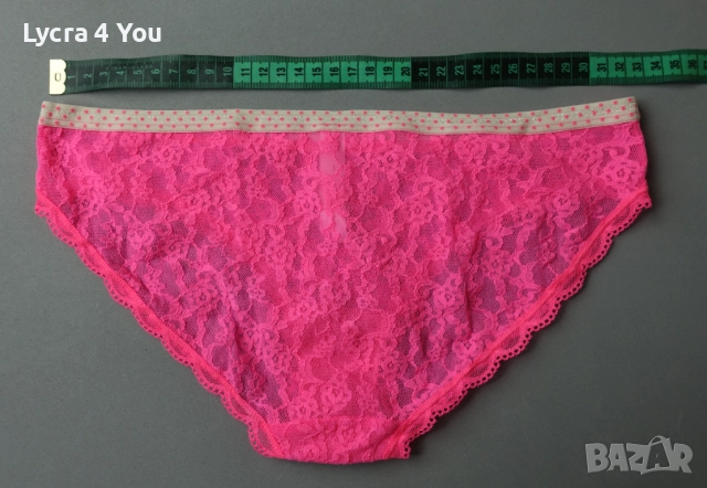 Victoria's Secret S розови дантелени бикини, снимка 7 - Бельо - 52459802