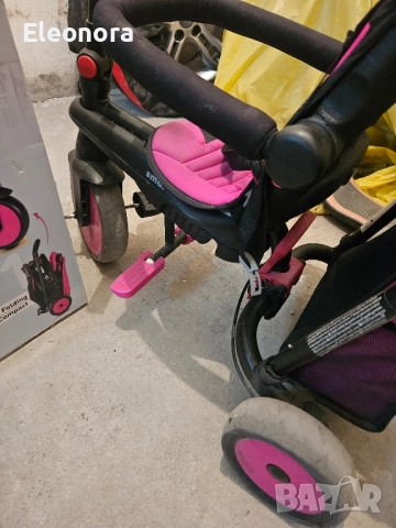 Сгъваема триколка 6-в-1 на smarTrike STR3, розов цвят, снимка 6 - Детски велосипеди, триколки и коли - 52637187