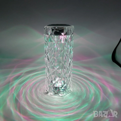 Топ цена!!! Кристална LED лампа, презареждаща, 16цвята и дистанционно, снимка 3 - Лед осветление - 52320819