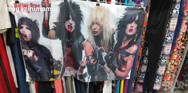 Motley Crue 1985 Flags- 2 размера, снимка 2 - Китари - 44069449