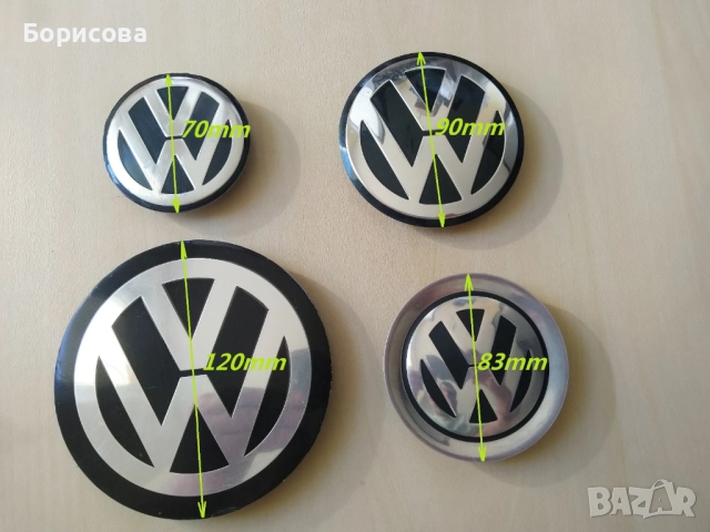 Продавам 4 емблеми на VW Фолксваген, снимка 2 - Части - 47925148