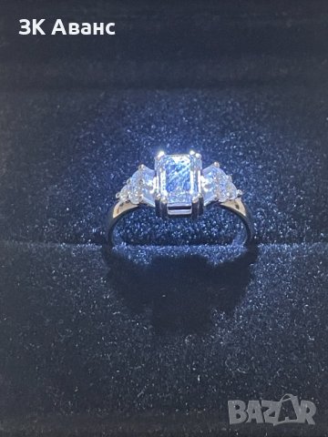 златен пръстен с диамант, снимка 3 - Пръстени - 43412339