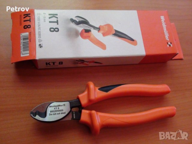 WEIDMÜLLER KT 8 VDE 1000 V - PROFI Кабелни Ножици !!! ЧИСТО НОВИ !!! ORIGINAL WEIGMÜLLER - Japan !!!, снимка 3 - Клещи - 37297514