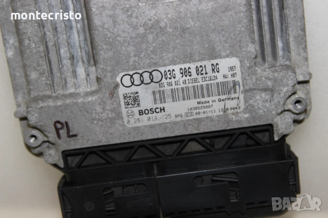 Моторен компютър Audi A3 8P (2003-2008г.) 03G906021RG / 0281014125 / EDC16U34 / 03G 906 021 RG, снимка 2 - Части - 52730938