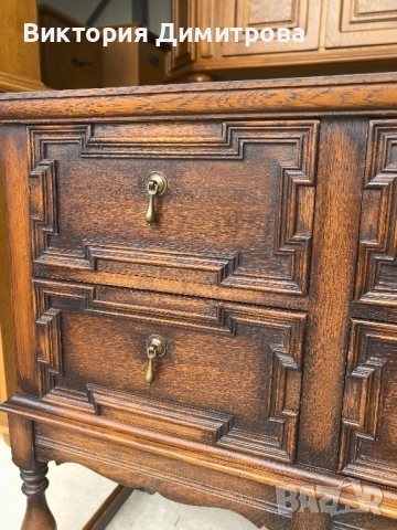 Дъбов Скрин Jacobean , снимка 6 - Скринове - 52081345