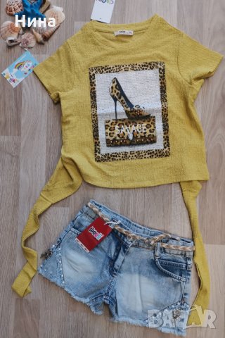 Модерна блуза Cikoby в горчица, снимка 2 - Детски Блузи и туники - 28467710