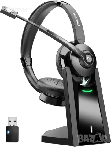 Безжични слушалки Vonztek с микрофон, Bluetooth слушалки с шумопотискане и USB донгъл