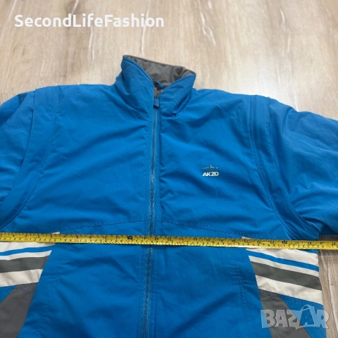 Винтидж яке Akzo от 80-те години, 20-годишен юбилей, мъжко свалящи се ръкави размер L, снимка 7 - Якета - 53342279