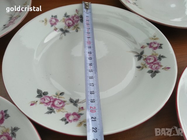 Стар български порцелан чинии , снимка 4 - Антикварни и старинни предмети - 39897780