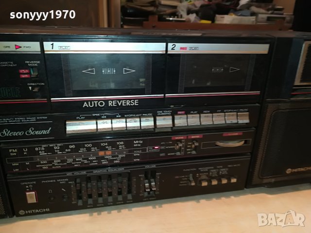 hitachi-голям касетофон 2907211124, снимка 3 - Радиокасетофони, транзистори - 33659023