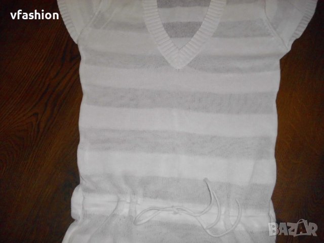 БЯЛА ТУНИКА PIMKIE - ФИНО МАШИННО ПЛЕТИВО, снимка 6 - Туники - 37051387