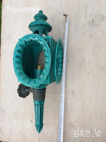 Голям порцеланов външен фенер за стена, снимка 7 - Антикварни и старинни предмети - 42958588