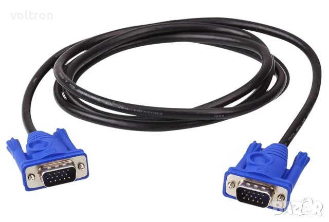 Кабел за монитор VGA/VGA, HD15 M / M – 1,5 метра, снимка 2 - Кабели и адаптери - 44082085