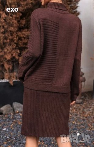 Зимен комплект с пола, Елегантен зимен комплект, Дамски зимен костюм, снимка 2 - Комплекти - 43244809