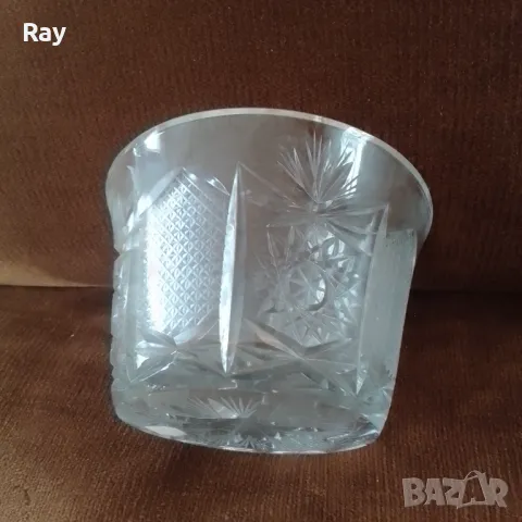 Кристална купа за ядки,Нова, от 70-те