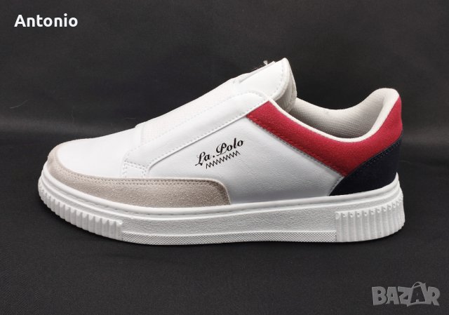 Мъжки маратонки без връзки 2780 бели