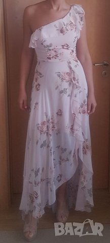 Дълга нова рокля от шифон Fervente, S, снимка 4 - Рокли - 29326703