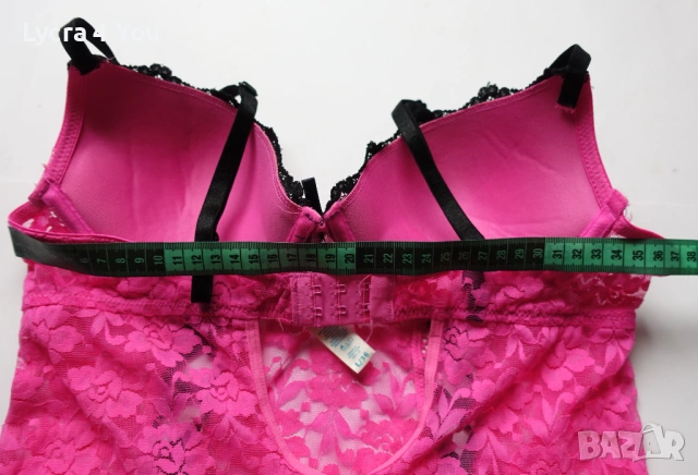 Indulgence by Biatta 75B дантелена розова нощничка, снимка 8 - Бельо - 53309660