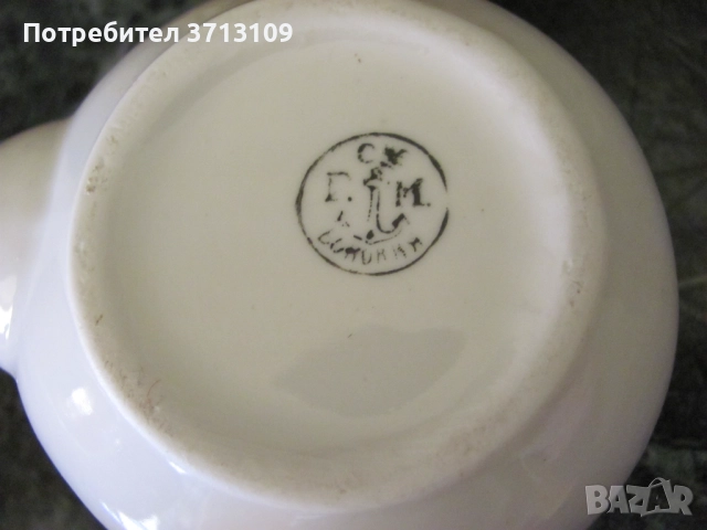 Порцеланов фидер (поилник) БОНОНИЯ Г.М.,маркиран, снимка 4 - Антикварни и старинни предмети - 51512554