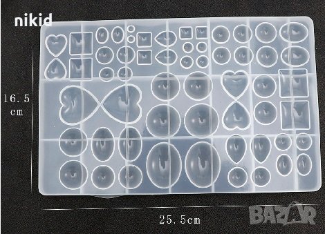 огромен комбиниран форми силиконов молд форма калъп фондан смола шоколад гипс бижута камъни декор, снимка 3 - Форми - 33466585