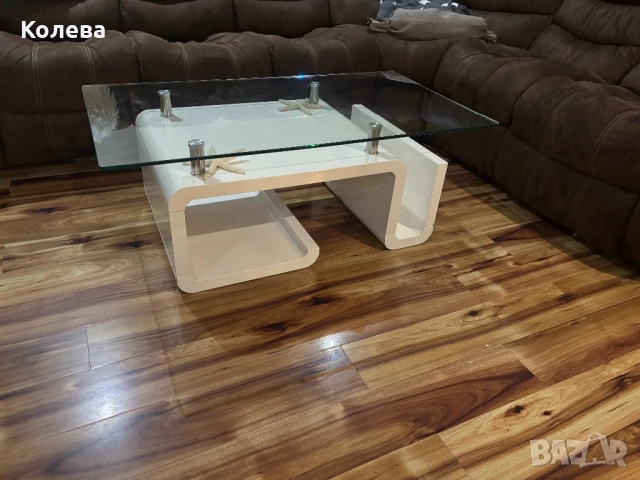 БЯЛА ХОЛНА МАСА КУБ 120/65/44 СМ HOM'IN 81253060004, снимка 2 - Маси - 50783538