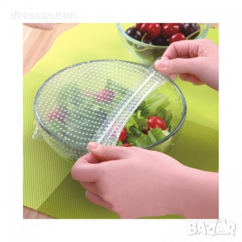 1647 Комплект силиконови капаци за съхраняване на храна, снимка 3 - Други стоки за дома - 37265196