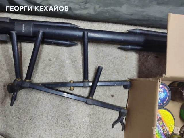 риболовна стойка fox и принадлежности,кеп, калъф, топчета , снимка 12 - Такъми - 50285620