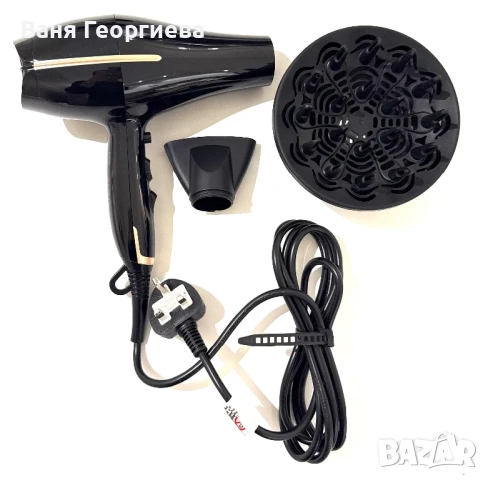 Професоонален Фризьорски Сешоар Babyliss Pro 2200 Йонен Контрол + Дифюзер, снимка 12 - Сешоари - 50584675