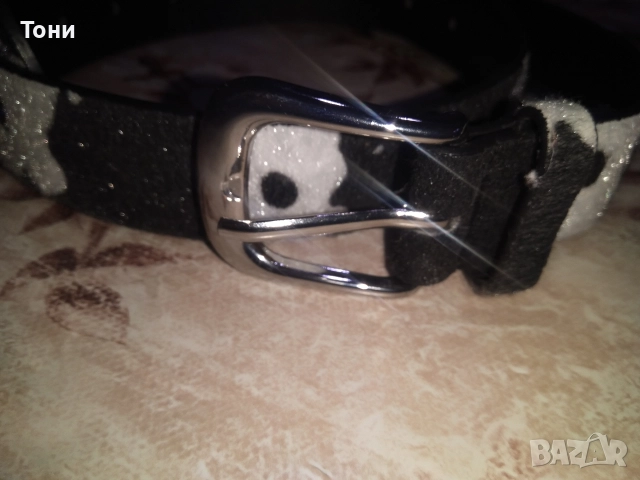 BERSHKA Нов Зебров Дамски Кожен Колан 95см , снимка 3 - Колани - 52656948