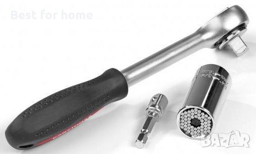 Тресчотка с универсална глава от 7 до 19 мм EASYmaxx Multi, снимка 3 - Ключове - 34926169