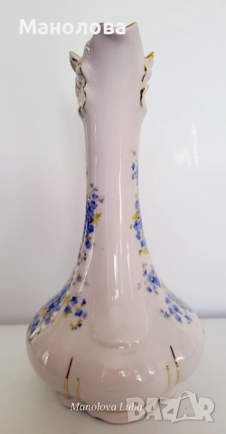 Кана с една дръжка розов порцелан H & C Czechoslovakia., снимка 6 - Други ценни предмети - 52241965